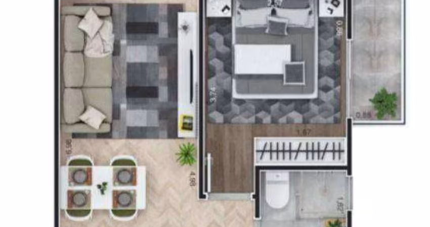 Apartamento com 2 dormitórios à venda, 53 m² por R$ 410.000,00 - Maracanã - Praia Grande/SP