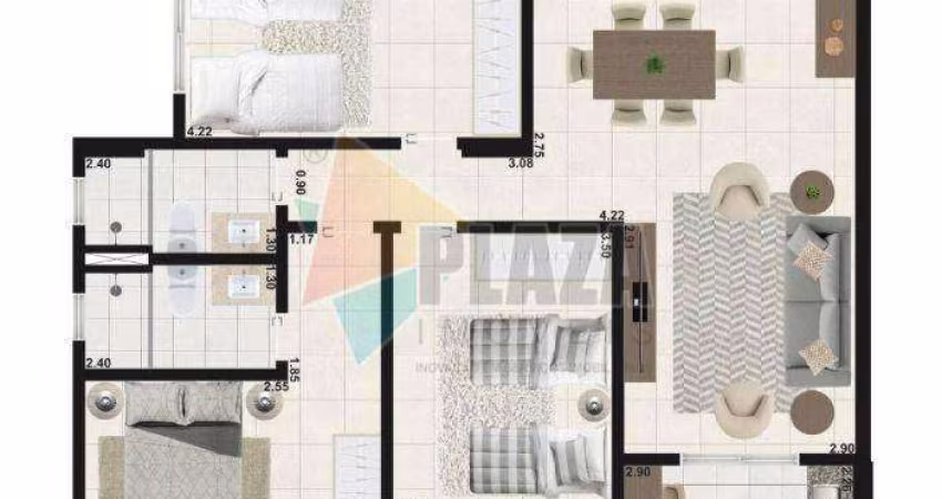 Apartamento à venda, 105 m² por R$ 776.990,00 - Aviação - Praia Grande/SP