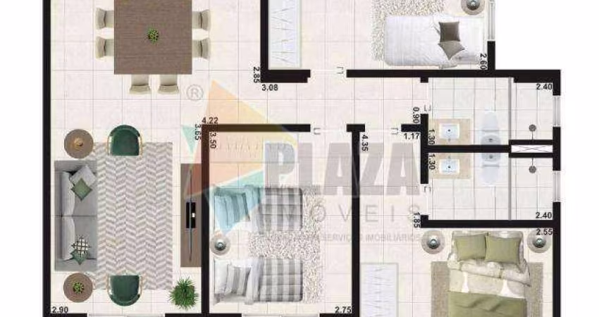 Apartamento à venda, 107 m² por R$ 749.990,00 - Aviação - Praia Grande/SP