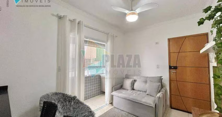 Apartamento com 1 dormitório para alugar, 40 m² por r$ 3.000,00/mês - boqueirão - praia grande/sp