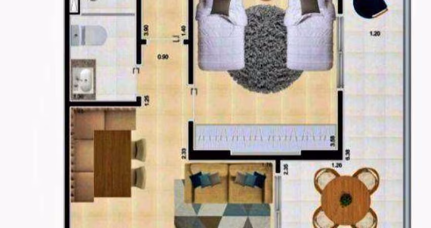 Apartamento com 2 dormitórios à venda, 80 m² por R$ 490.000,00 - Vila Assunção - Praia Grande/SP