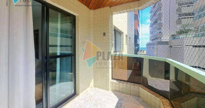 Apartamento com 2 dormitórios para alugar, 90 m² por R$ 3.900,00/mês - Canto do Forte - Praia Grande/SP