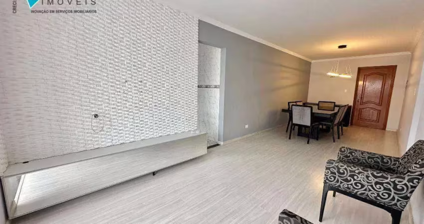 Apartamento mobiliado no canto do forte para locação com 02 dormitórios e suíte 104m²