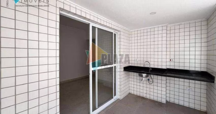 Apartamento com 2 dormitórios para alugar, 74 m² por R$ 3.000,00/mês - Caiçara - Praia Grande/SP