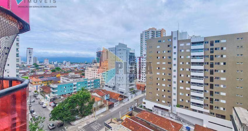 Apartamento mobiliado 2 dormitórios com 1 suíte à venda, 77 m² por R$ 429.000 - Canto do Forte - Praia Grande/SP