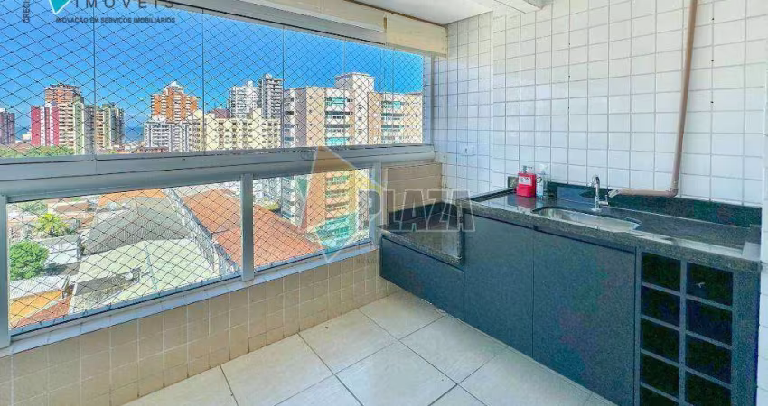 Apartamento 2 dormitórios com 1 suíte para alugar, 70 m² por R$ 3.500/mês - Canto do Forte - Praia Grande/SP