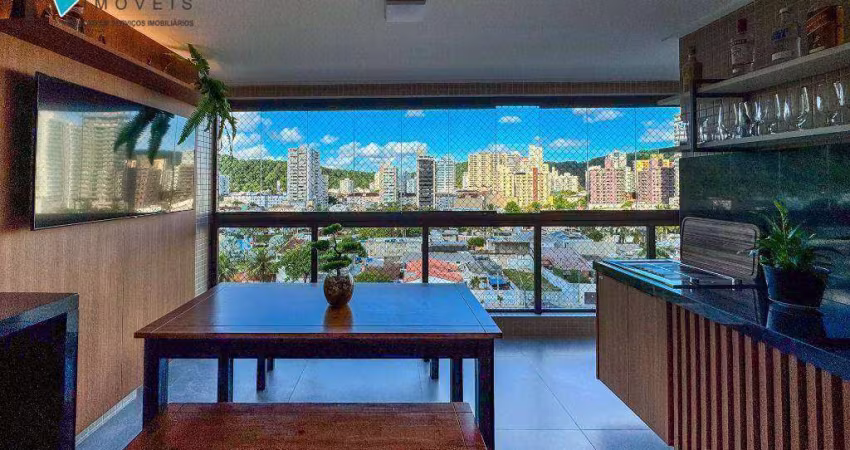 Apartamento de Luxo com Vista para o Mar à Venda no Canto do Forte – 3 Suítes, 2 Vagas, Próximo à Praia