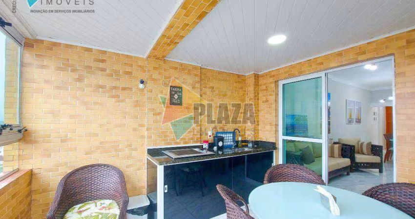 Apartamento 2 dormitórios com 1 suíte  à venda, 89 m² por R$ 520.000 - Caiçara - Praia Grande/SP