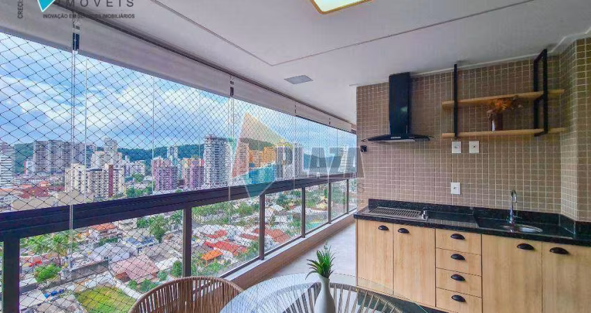 Apartamento 3 dormitórios com 3 suítes  à venda, 143 m² por R$ 2.249.000 - Canto do Forte - Praia Grande/SP