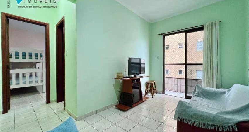 Apartamento com 1 dormitório para alugar, 58 m² por R$ 2.200,00/mês - Aviação - Praia Grande/SP
