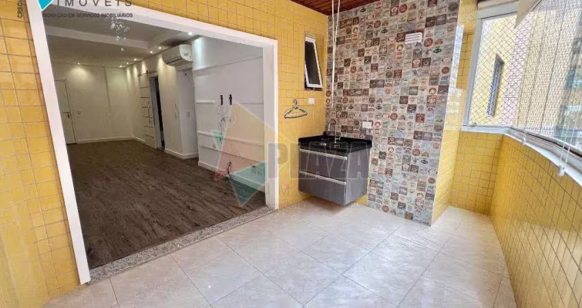 Apartamento com 2 dormitórios para alugar, 88 m² por r$ 4.000,00/mês - canto do forte - praia grande/sp