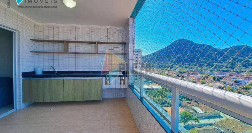 Apartamento com 3 dormitórios para alugar, 129 m² por R$ 6.500,02/mês - Canto do Forte - Praia Grande/SP