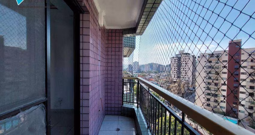 Apartamento 3 dormitórios com 3 suítes para alugar, 126 m² por R$ 3.950,00/mês - Canto do Forte - Praia Grande/SP