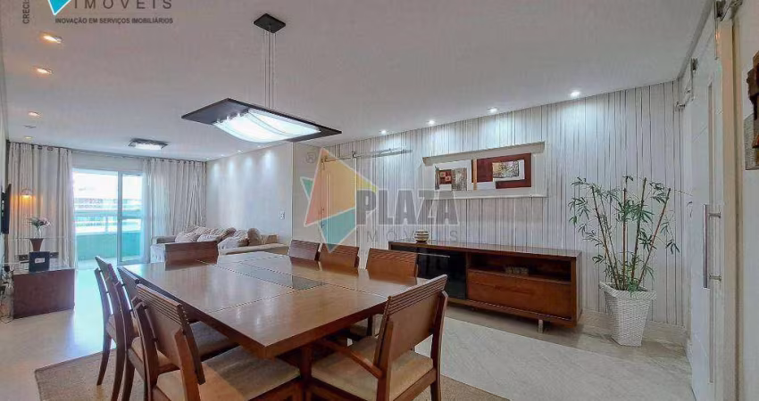 Apartamento com 3 dormitórios para alugar, 136 m² por R$ 6.500,02/mês - Canto do Forte - Praia Grande/SP