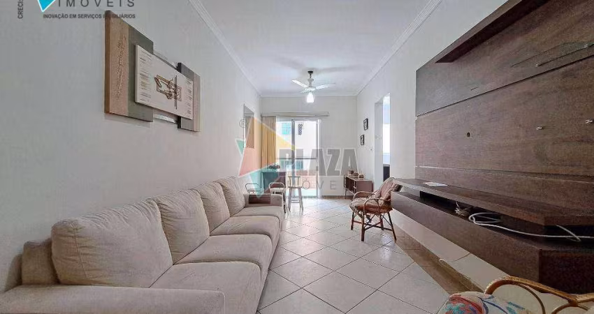 Apartamento com 1 dormitório para alugar, 56 m² por R$ 2.500,02/mês - Canto do Forte - Praia Grande/SP