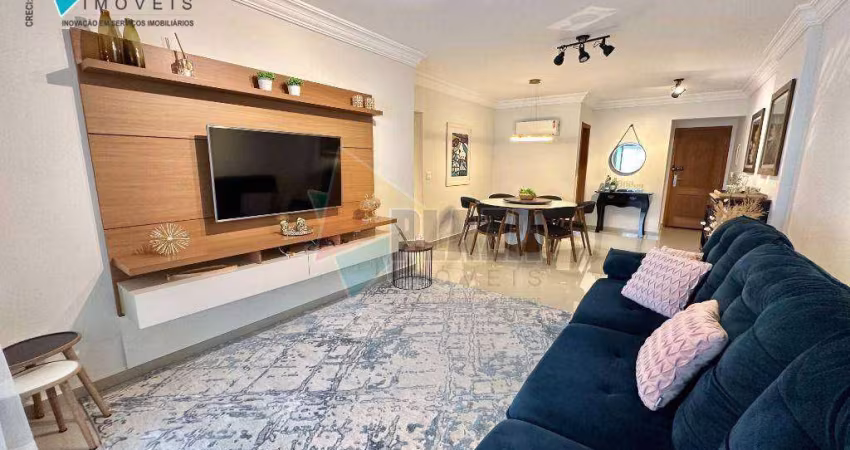 Apartamento com 3 dormitórios para alugar, 146 m² por R$ 6.000,00/mês - Caiçara - Praia Grande/SP