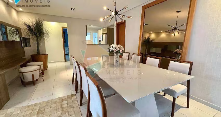 Apartamento com 3 dormitórios para alugar, 123 m² por r$ 6.200,00/mês - vila guilhermina - praia grande/sp