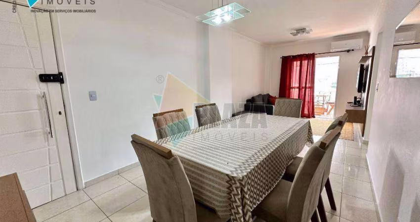 Apartamento com 2 quartos, mobiliado e perto da praia, disponível para alugar no bairro Canto do Forte, em Praia Grande/SP.