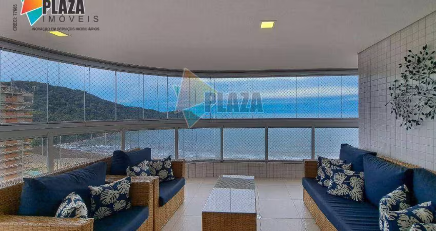 Apartamento com 4 dormitórios para alugar, 213 m² por R$ 16.000,02/mês - Canto do Forte - Praia Grande/SP