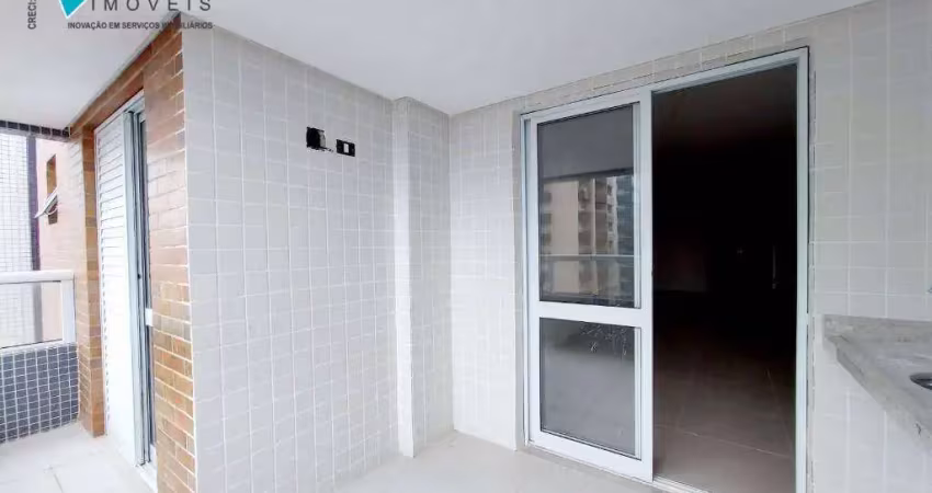 Apartamento com 1 dormitório para alugar, 48 m² por R$ 2.400,00/mês - Vila Guilhermina - Praia Grande/SP
