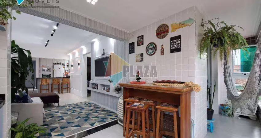 Apartamento com 2 dormitórios para alugar, 72 m² por r$ 6.000,02/mês - boqueirão - praia grande/sp
