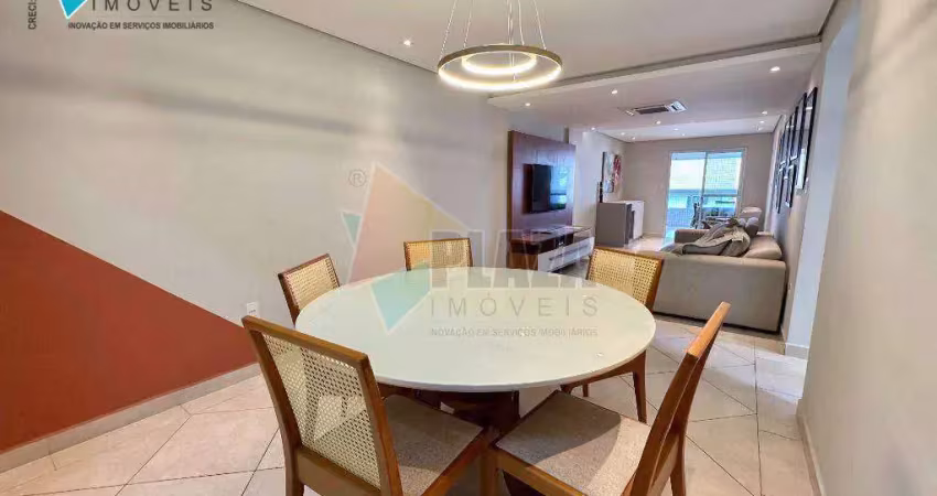 Apartamento com 3 dormitórios para alugar, 120 m² por r$ 9.000,00/mês - canto do forte - praia grande/sp