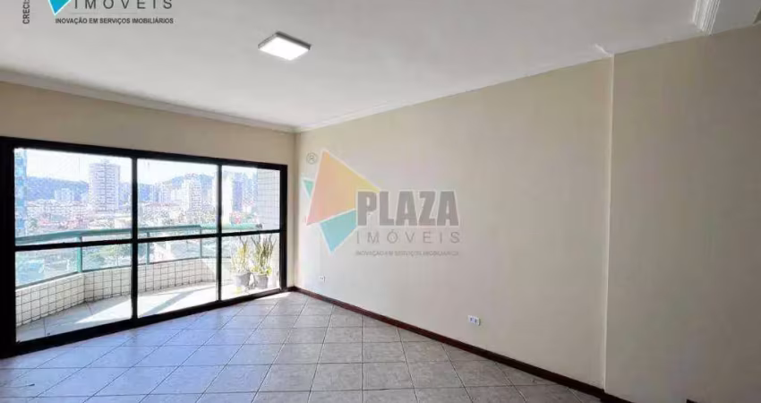 Apartamento com 3 dormitórios para alugar, 107 m² por r$ 4.200,00/mês - canto do forte - praia grande/sp