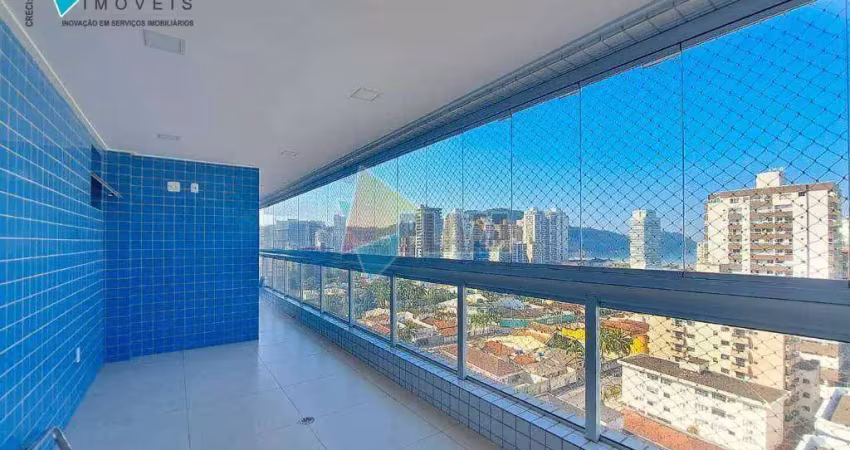 Apartamento com 2 dormitórios para alugar, 103 m² por r$ 4.700,02/mês - canto do forte - praia grande/sp