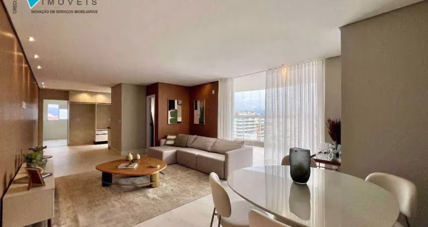 Cobertura com 4 dormitórios à venda, 218 m² por r$ 2.690.000,00 - vila guilhermina - praia grande/sp