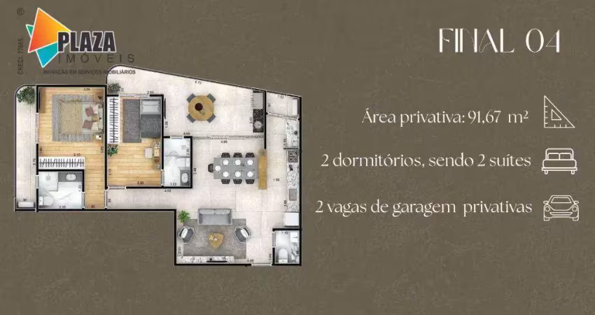 Apartamento com 2 dormitórios à venda, 93 m² por r$ 950.000 - aviação - praia grande/sp