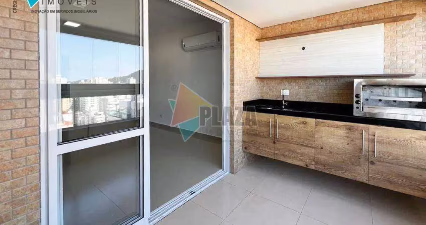 Apartamento com 2 dormitórios para alugar, 85 m² por r$ 4.500,00/mês - boqueirão - praia grande/sp