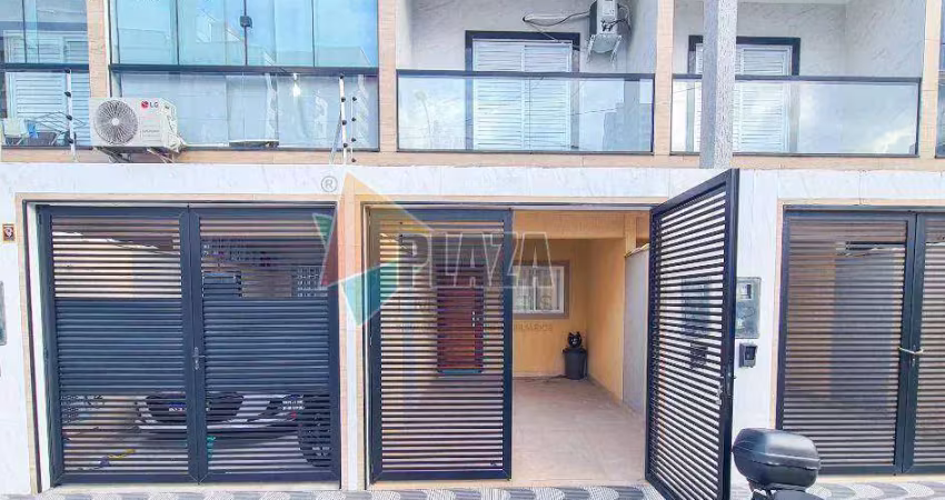 Casa com 2 dormitórios para alugar, 75 m² por r$ 2.500,00/mês - aviação - praia grande/sp