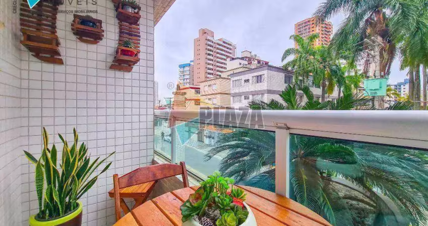 Apartamento garden com 1 dormitório à venda, 71 m² por r$ 365.000,00 - vila guilhermina - praia grande/sp
