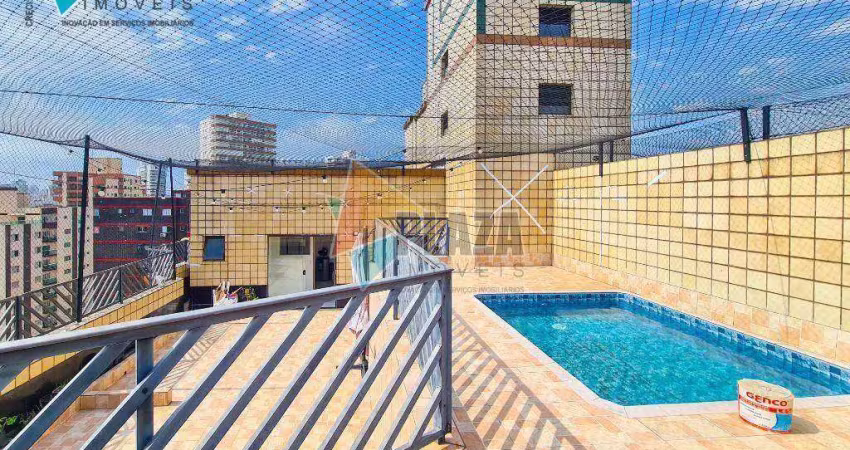Cobertura com 3 dormitórios à venda, 156 m² por r$ 910.000,00 - tupi - praia grande/sp