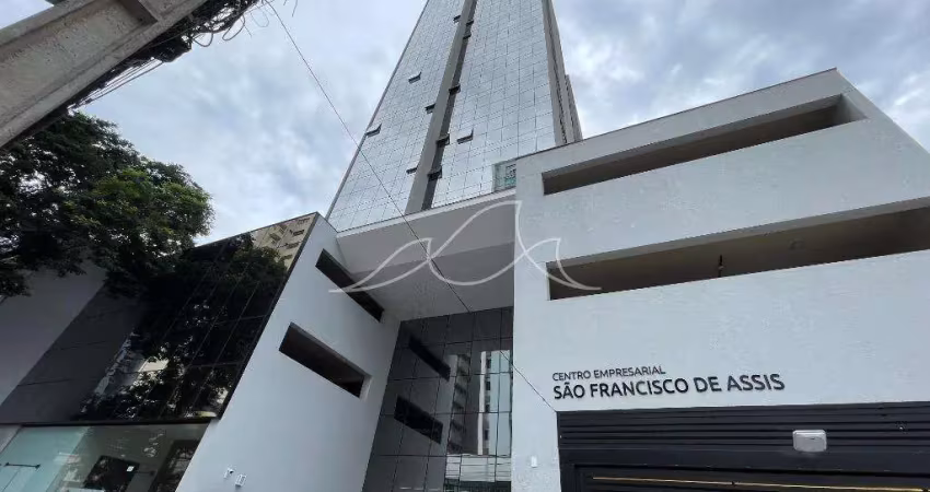 Sala comercial à venda e locação no ed. são francisco de assis na zona 01 em maringá/pr com 74 m² privativos
