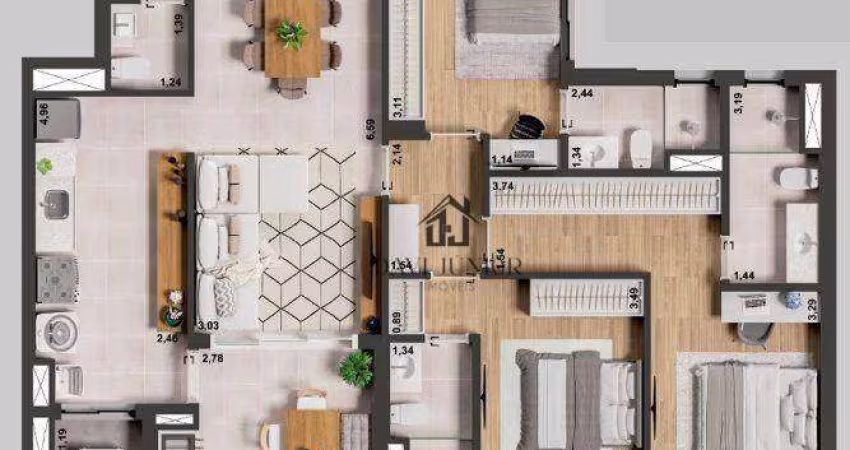 Apartamento à venda, 67 m² por R$ 650.000,00 - Parque Morumbi - Votorantim/SP