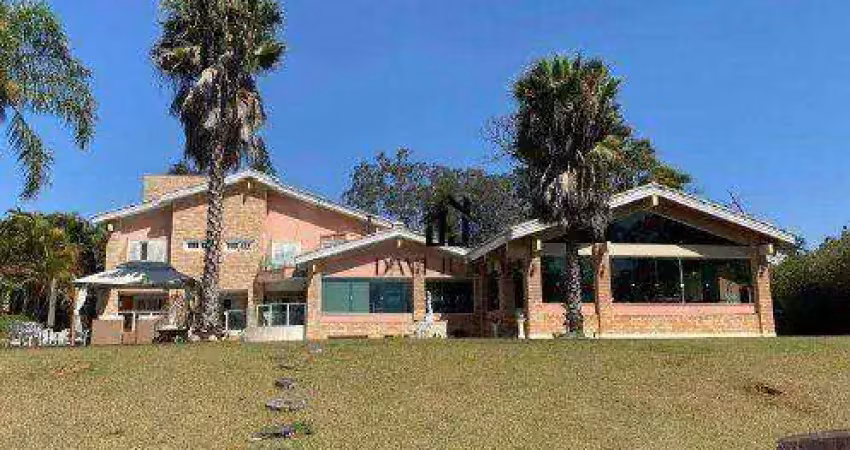 Casa com 5 dormitórios à venda, 1400 m² por r$ 21.000.000,00 - condomínio residencial lago azul - araçoiaba da serra/sp