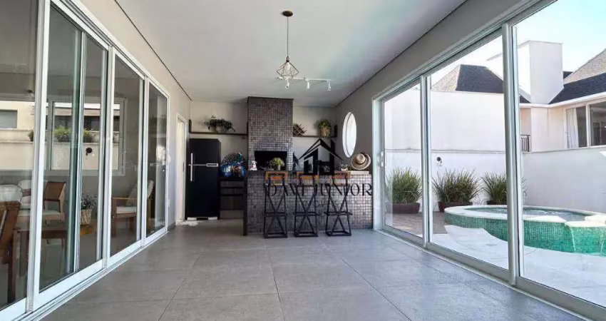 Casa com 4 suítes sendo 1 com closet, 341 m² - venda por r$ 2.500.000 ou aluguel por r$ 11.956/mês - condomínio chácara ondina - sorocaba/sp