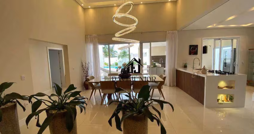 Casa com 3 dormitórios sendo 2 suites à venda, 377 m² por r$ 2.200.000 - condomínio village da serra - araçoiaba da serra/sp