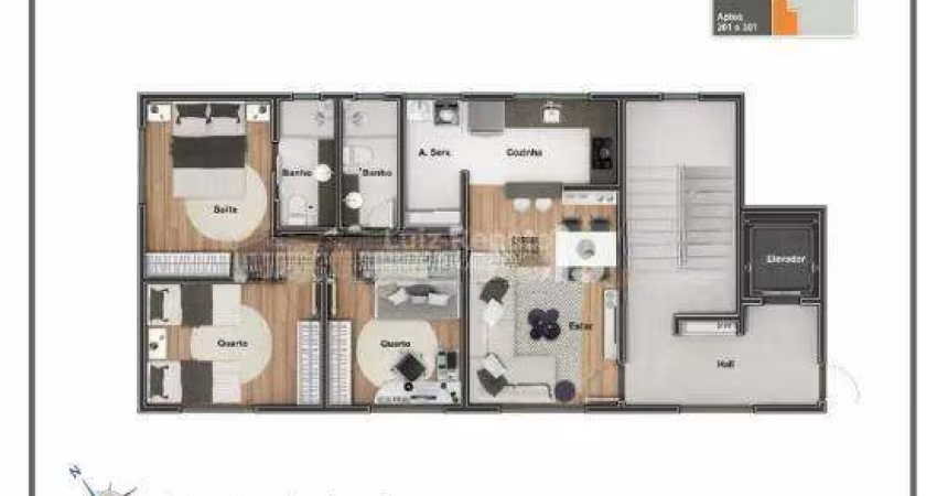 Apartamento 3 quartos á venda no bairro Ana Lúcia