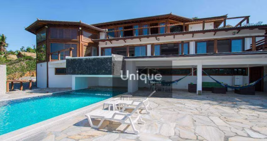Mansão c/ vista mar no Alto de Búzios à venda, 706 m² por R$ 4.800.000 - Alto de Búzios - Armação dos Búzios/RJ