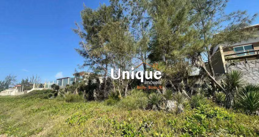 Terreno beira mar à venda, 1660 m² por r$ 2.400.000 - baía formosa - armação dos búzios/rj