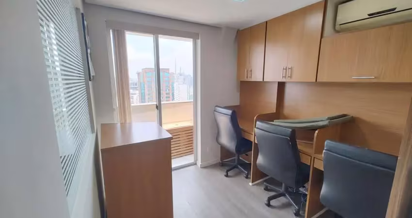 Sala comercial mobiliada  à venda com 2 banheiros 1 vaga, em frente estação do metrô paraíso, vergu