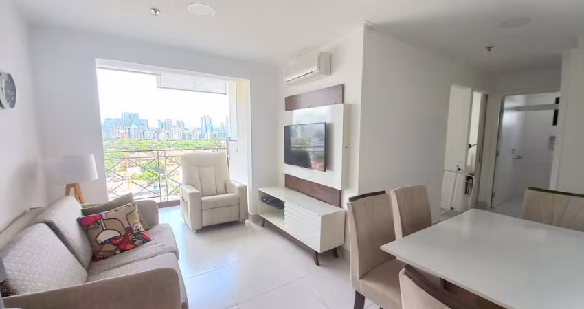 Apartamento tipo flat para locação mobiliado e equipado com 2 dormitórios 1 vaga ao lado da Bandeir