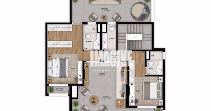 Cobertura na Vila Prudente com 3 Dormitórios sendo 3 Suítes, 2 Vagas, 206 m²