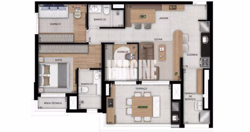 Apartamento na Vila Prudente com 3 Dormitórios sendo 1 Suíte, 1 Vaga, 88 m²