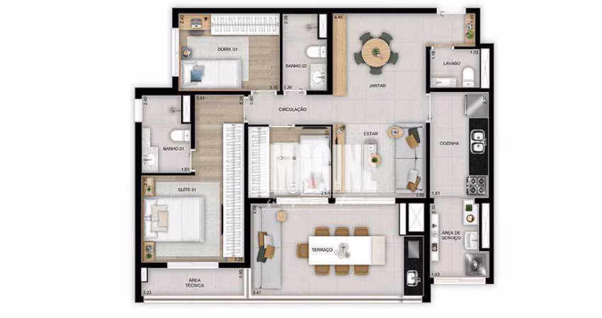 Apartamento na Vila Prudente com 3 Dormitórios sendo 1 Suíte, 1 Vaga, 98 m²