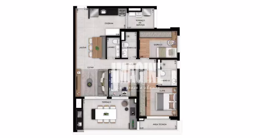 Apartamento na vila prudente com 3 dormitórios sendo 1 suíte, 1 vaga, 100 m²