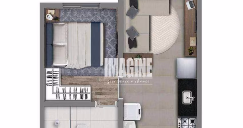 Apartamento com 1 dormitório à venda, 25 m² - Belém - São Paulo/SP