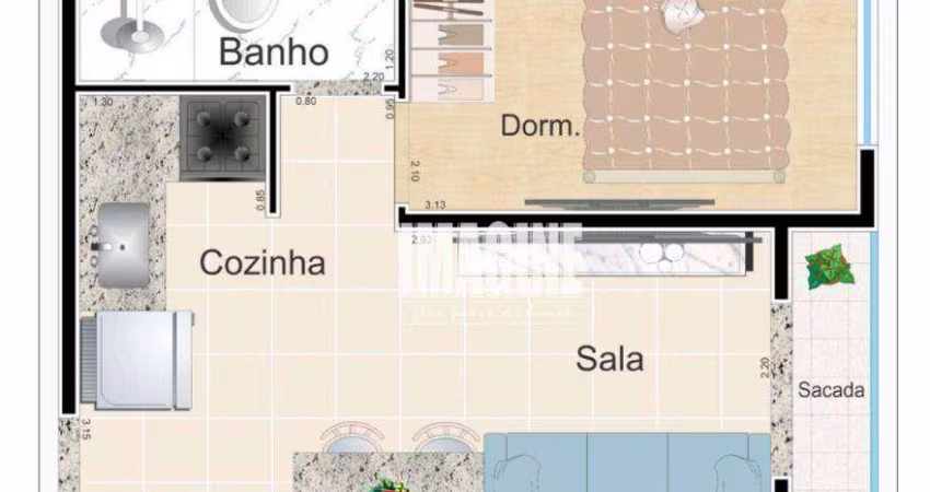 Studio na Vila Formosa com 1 Dormitório, Sacada, 26 m²